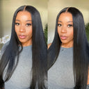 WOWANGEL 7X6 Drawstring Glueless Wigs Yaki Straight Wear Go HD Lace Wigs - wowangel