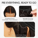 WOWANGEL 7X6 FreshFit Drawstring Glueless Wigs Straight Wear Go HD Lace Wigs - wowangel