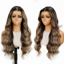 WOWANGEL Blonde Balayage Highlights Premium Raw Hair 13X6 HD Lace Frontal Wig - wowangel