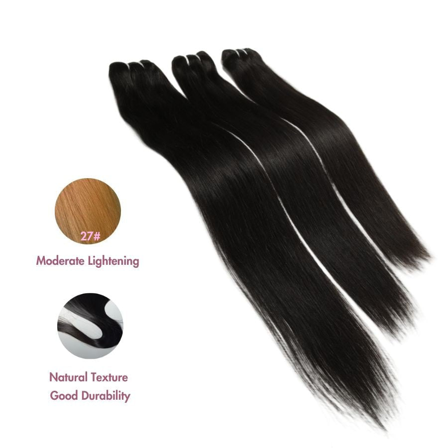 WOWANGEL Bundles Deal 3pcs Loose Wave/Water Wave/Kinky Straight/Burmese Curl 100% Human Hair Weaves - wowangel