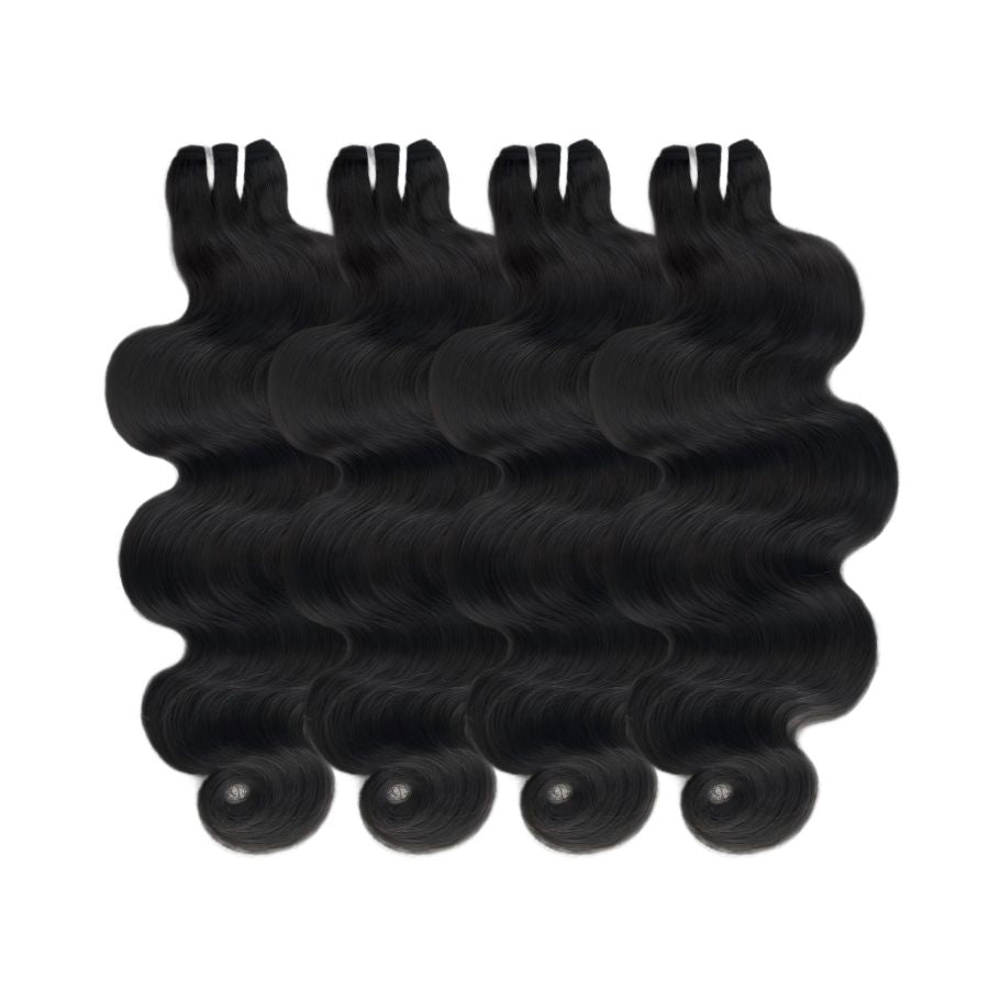 WOWANGEL Bundles Deal 4pcs 100% Human Hair Weaves Straight/ Body Wave/ Deep Wave - wowangel