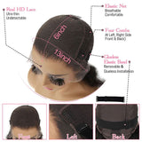 WOWANGEL Burgundy 99J 13x6 Skinlike Real HD Lace Wig Straight Short BOB - wowangel