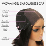 WOWANGEL Burmese Curl 13x6 Skinlike Real HD Lace Front Wig 5X5 Glueless Wig - wowangel