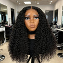 WOWANGEL Burmese Curl 7X6 Drawstring Glueless Wigs Wear to Go HD Lace Wigs - wowangel