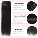 WOWANGEL Classic Lace Weft Clip Ins Hair Extensions Straight/Body Wave/Kinky Straight/Kinky Curly - wowangel