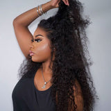 WOWANGEL Curly 13x4 HD Lace Full Frontal Wigs Pre - plucked Nature Hairline - wowangel