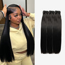 WOWANGEL Double Drawn Hair Bundles Straight Premium Human Hair Weaves - wowangel