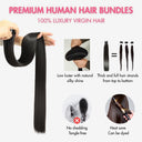 WOWANGEL Double Drawn Hair Bundles Straight Premium Human Hair Weaves - wowangel