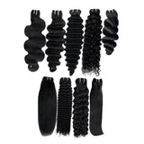 WOWANGEL Hair Bundle 1Pc Straight Body Wave Curly 100% Human Hair Weaves - wowangel