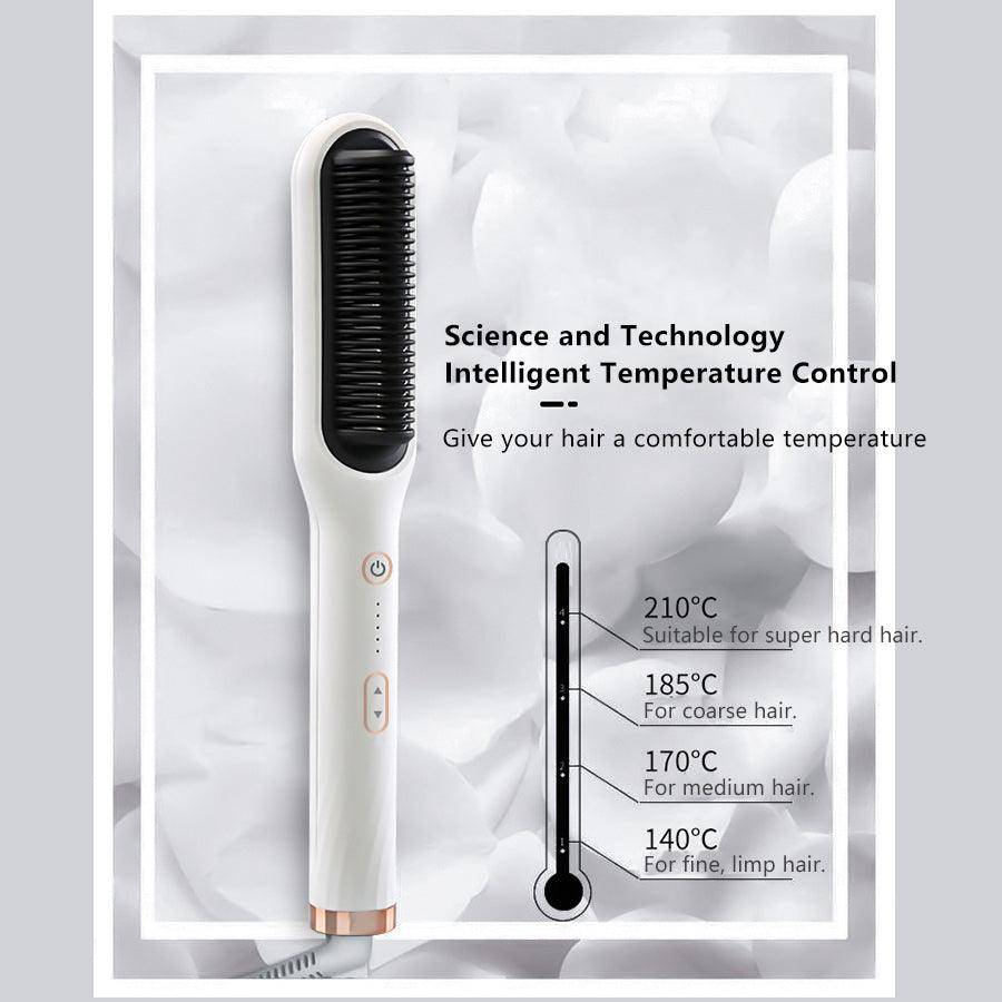 WOWANGEL Hair Straightener Brush, Heat Brush Straightener for Women | Flat Iron Comb - wowangel