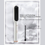 WOWANGEL Hair Straightener Brush, Heat Brush Straightener for Women | Flat Iron Comb - wowangel