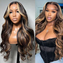 WOWANGEL Highlight 9X6 Wear Go Glueless Wig 1B/27 HD Lace Wigs - wowangel