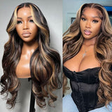 WOWANGEL Highlight 9X6 Wear Go Glueless Wig 1B/27 HD Lace Wigs - wowangel