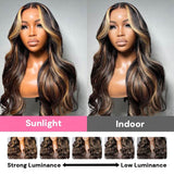 WOWANGEL Highlight 9X6 Wear Go Glueless Wig 1B/27 HD Lace Wigs - wowangel