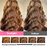 WOWANGEL Highlight Color 13x6 Skinlike Real HD Lace Front Wig Body Wave - wowangel
