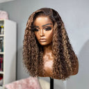 WOWANGEL Highlight Curly 5X5 HD Lace Closure Wig Wear & Go Glueless Wig - wowangel