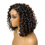 WOWANGEL Highlight Curly Wear & Go 5x5 HD Lace Closure BOB Wig - wowangel