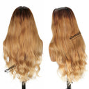 WOWANGEL Honey Blonde Ombre Premium Raw Hair 13X6 HD Lace Frontal Wig - wowangel