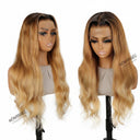 WOWANGEL Honey Blonde Ombre Premium Raw Hair 13X6 HD Lace Frontal Wig - wowangel