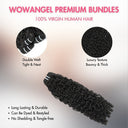 WOWANGEL Jerry Curl Hair Bundles Deal 100% Human Hair Weaves - wowangel