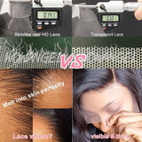 WOWANGEL Jet Black 6x6 Skinlike Real HD Lace Closure Wig Body Wave Glueless Wig - wowangel