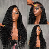 WOWANGEL Jet Black Burmese Curl 13x6 Skinlike Real HD Lace Front Wig - wowangel