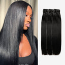 WOWANGEL Jet Black Hair Bundles Deal 3pcs Straight 100% Human Hair Weaves - wowangel