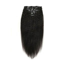 WOWANGEL Kinky Straight Seamless Clip Ins Hair Extensions - wowangel