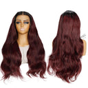 WOWANGEL Ombre Burgundy 13X6 HD Lace Front Wigs 99J Body Wave - wowangel