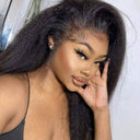 WOWANGEL Skinlike Real HD Full Lace Wig Kinky Straight Clean Hairline - wowangel