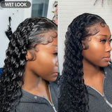 WOWANGEL Skinlike Real HD Full Lace Wig Water Wave Clean Hairline - wowangel