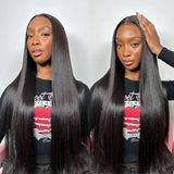 WOWANGEL Straight 13X6 HD Lace Full Frontal Wigs Premium Raw Hair - wowangel