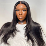 WOWANGEL Straight 6x6 Skinlike Real HD Lace Closure Wig Pre Plucked Glueless - wowangel