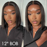 WOWANGEL Straight 6x6 Skinlike Real HD Lace Closure Wig Pre Plucked Glueless - wowangel