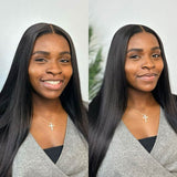 WOWANGEL Straight 6x6 Skinlike Real HD Lace Closure Wig Pre Plucked Glueless - wowangel