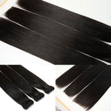 WOWANGEL Straight Raw Hair Bundles Deal 3pcs 100% Human Virgin Hair Weaves - wowangel