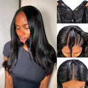 WOWANGEL V Part Wigs Straight Beginner Friendly Glueless U Part Wigs - wowangel