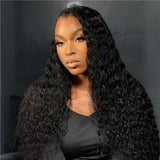 WOWANGEL Water Wave 13x6 Skinlike Real HD Lace Front Wig Glueless Clean Hairline - wowangel