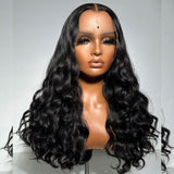 WOWANGEL Wavy 13X6 HD Lace Full Frontal Wigs Premium Raw Hair - wowangel