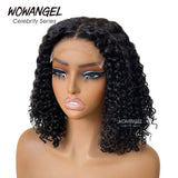 WOWANGEL Wear & Go 5x5 Skinlike Real HD Lace Closure Wig Curly Glueless BOB Wig - wowangel