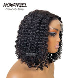 WOWANGEL Wear & Go 5x5 Skinlike Real HD Lace Closure Wig Curly Glueless BOB Wig - wowangel