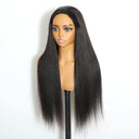 WOWANGEL Wear Go Half Wig Yaki Straight Seamless Flip Over Wigs Beginner Friendly - wowangel