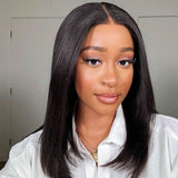 WOWANGEL Wear & Go Yaki Straight BOB 5x5 HD Lace Closure Wig 180% Density - wowangel