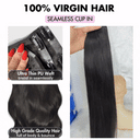 100% virgin hair, seamless clip-in, high-grade quality