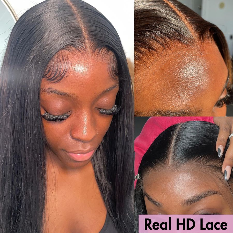 Upgrade 13X6 Invisible HD Lace Full Frontal Wig Straight Pre Plucked Clean Hairline