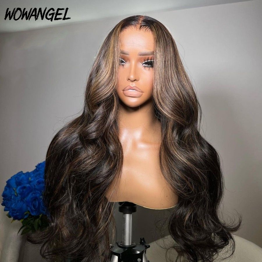 Glueless Wig With Highlights Body Wave HD Lace Wig