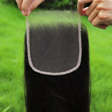 Lace Closure Only, 5x5 Skinlike Real HD Lace Closure Piece Straight Hair - wowangel