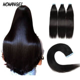 USA Shipping | Tape in Hair Extensions Straight/ Body Wave Human Hair 40pcs 100g - wowangel