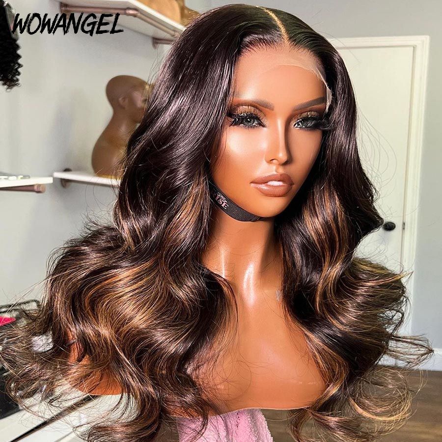 Blonde Highlight Wig HD Lace Body Wave Middle Part Wear & Go