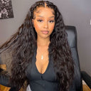 WOWANGEL 13X6 HD Lace Full Frontal Wig Nature Wave Pre Plucked Seamless Hairline - wowangel